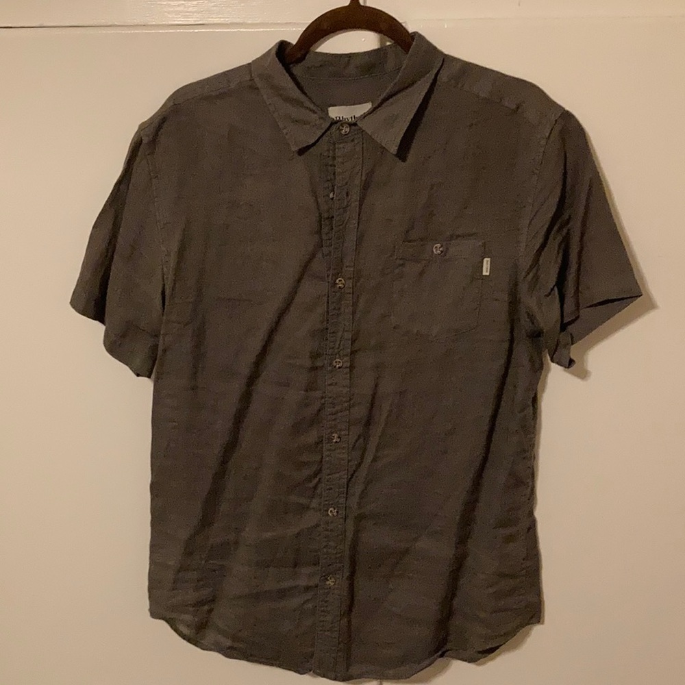 Mens rhythm short sleeve dress shirt size L